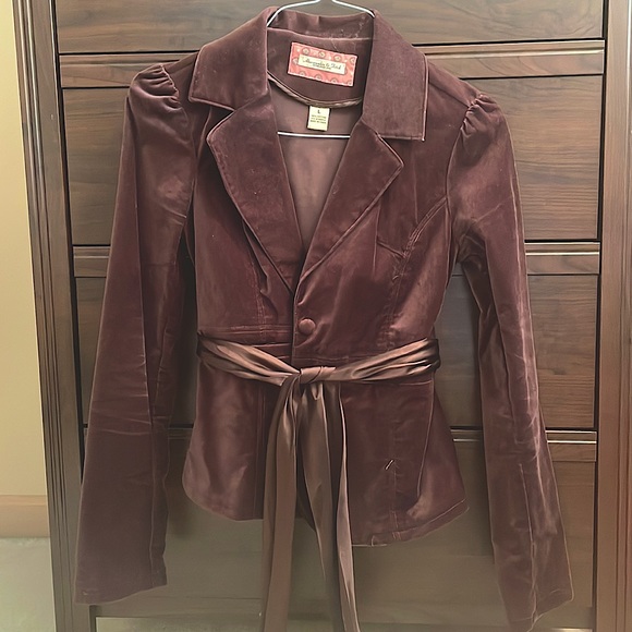 Abercrombie & Fitch Pants - Abercrombie & Fitch vintage rich chocolate brown velvet suit set